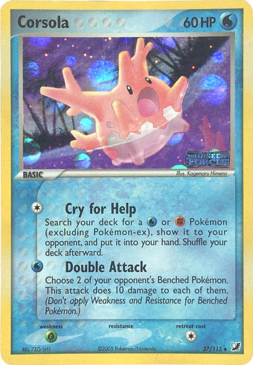 Corsola (37/115) (Stamped) [EX: Unseen Forces] 