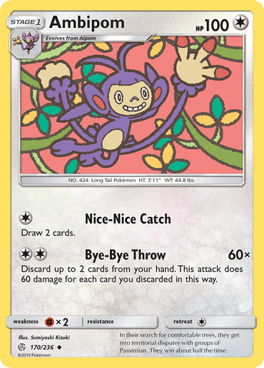 Ambipom (170/236) [Sun &amp; Moon: Cosmic Eclipse] 