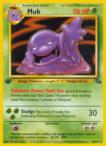 Muk (28/62) [Fossil 1st Edition] 