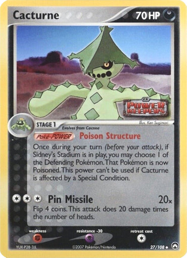 Cacturne (27/108) (Stamped) [EX: Power Keepers] 