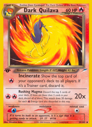 Dark Quilava (39/105) [Neo Destiny 1st Edition] 
