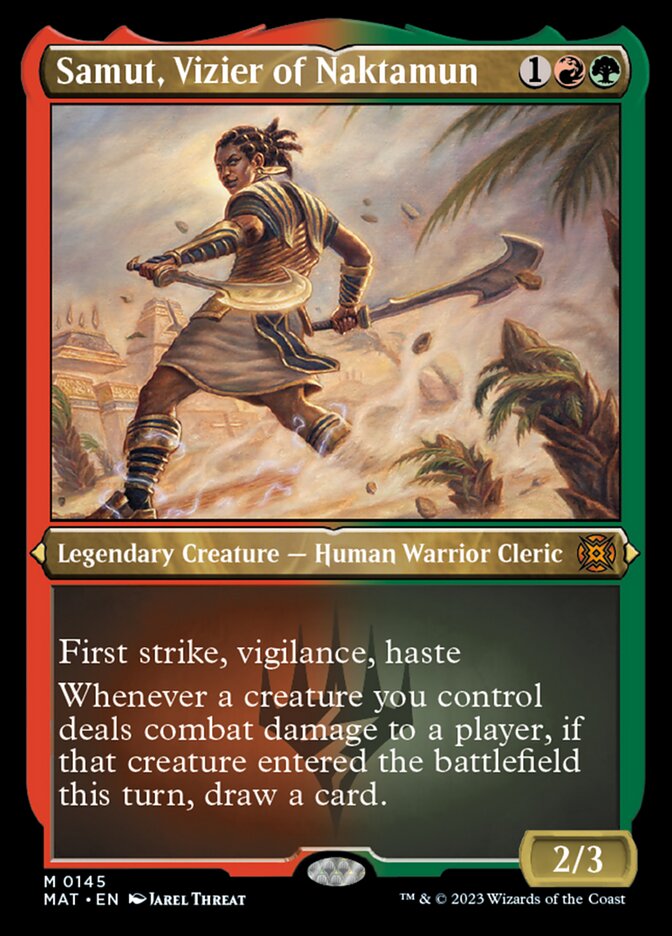 Samut, Vizier of Naktamun (Foil Etched) [March of the Machine: The Aftermath] 