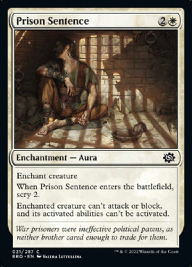 Prison Sentence [The Brothers' War] 