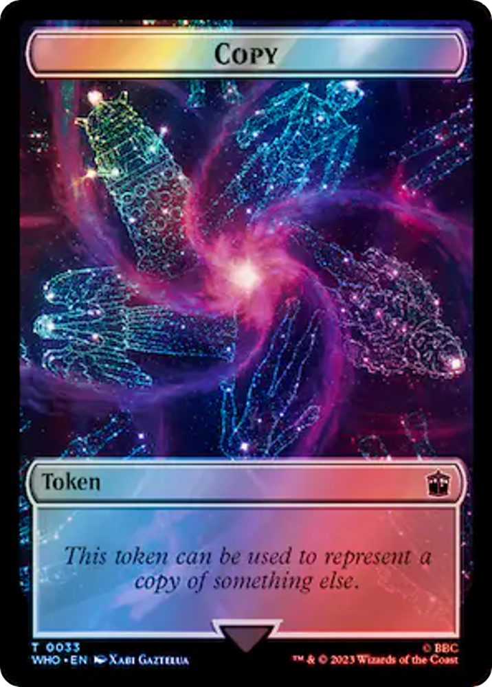 Copy // Cyberman Double-Sided Token (Surge Foil) [Doctor Who Tokens] 