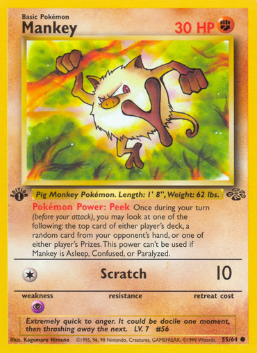 Mankey (55/64) [Jungle 1st Edition] 