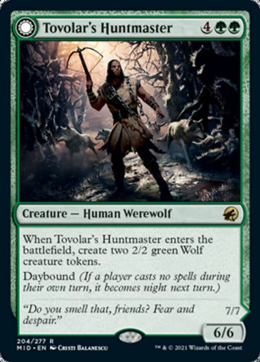 Tovolar's Huntmaster // Tovolar's Packleader [Innistrad: Midnight Hunt] 