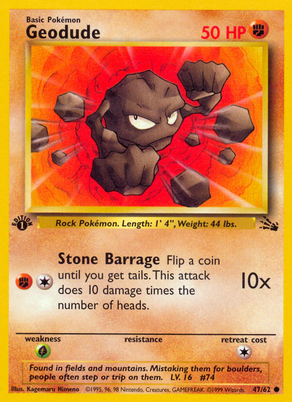 Geodude (47/62) [Fossil 1st Edition] 