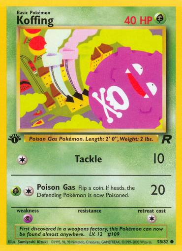 Koffing (58/82) [Team Rocket 1st Edition] 