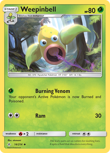 Weepinbell (14/214) [Sun &amp; Moon: Unbroken Bonds] 