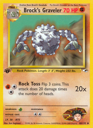 Brock's Graveler (40/132) [Gym Heroes 1st Edition] 