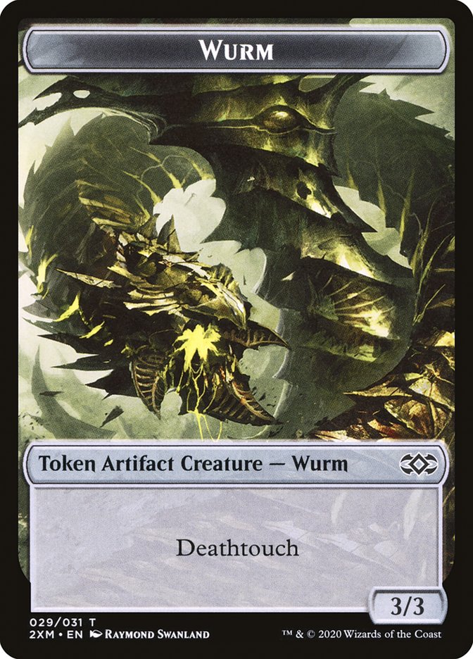 Human Soldier // Wurm (029) Double-Sided Token [Double Masters Tokens] 