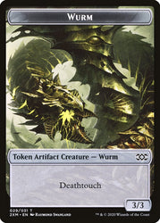 Human Soldier // Wurm (029) Double-Sided Token [Double Masters Tokens] 