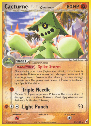 Cacturne (15/100) (Delta Species) [EX: Crystal Guardians] 