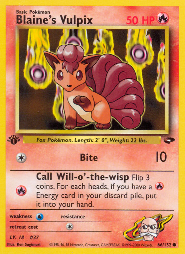 Blaine's Vulpix (66/132) [Gym Challenge 1st Edition] 