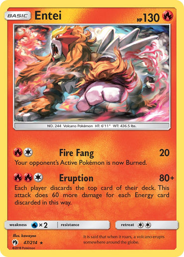 Entei (47/214) (Theme Deck Exclusive) [Sun &amp; Moon: Lost Thunder] 