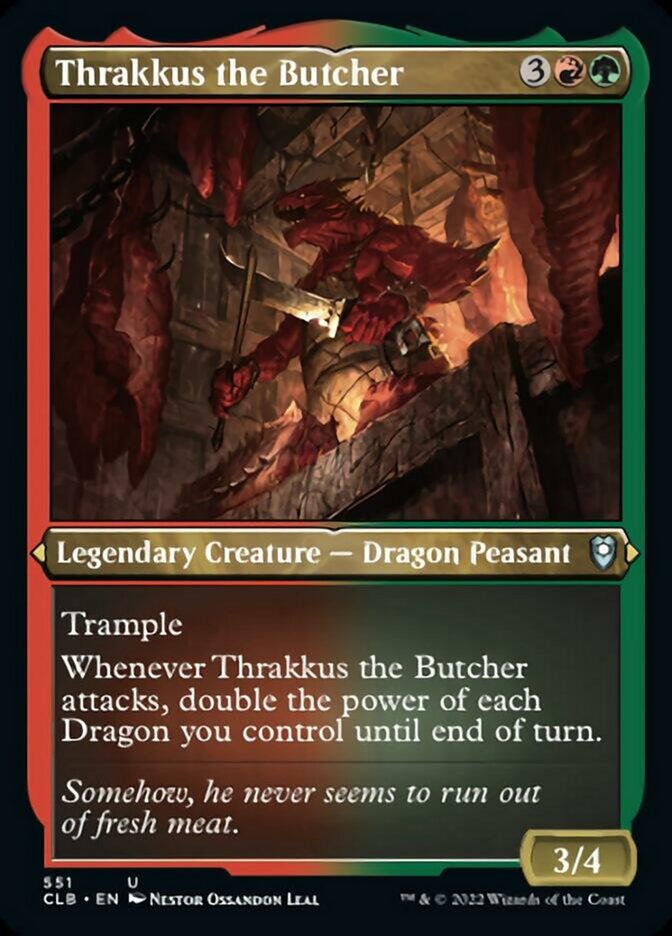 Thrakkus the Butcher (Foil Etched) [Commander Legends: Battle for Baldur's Gate] 