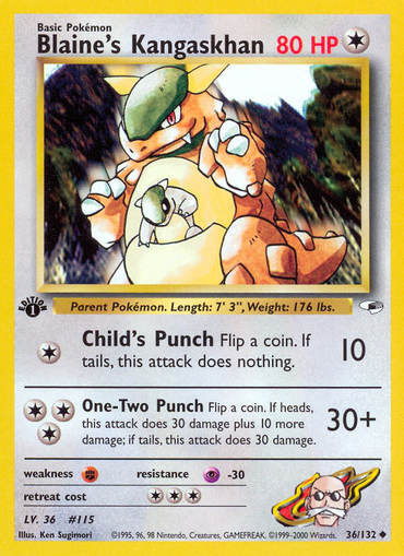 Blaine's Kangaskhan (36/132) [Gym Heroes 1st Edition] 