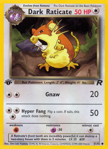 Dark Raticate (51/82) [Team Rocket 1st Edition] 