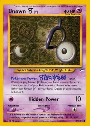 Unown [V] (89/105) [Neo Destiny Unlimited] 