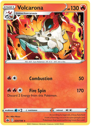 Volcarona (024/198) [Sword &amp; Shield: Chilling Reign] 