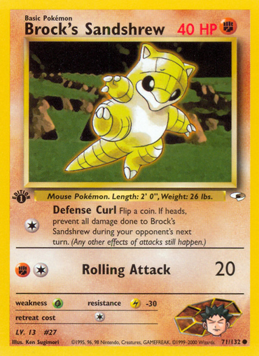 Brock's Sandshrew (71/132) [Gym Heroes 1st Edition] 