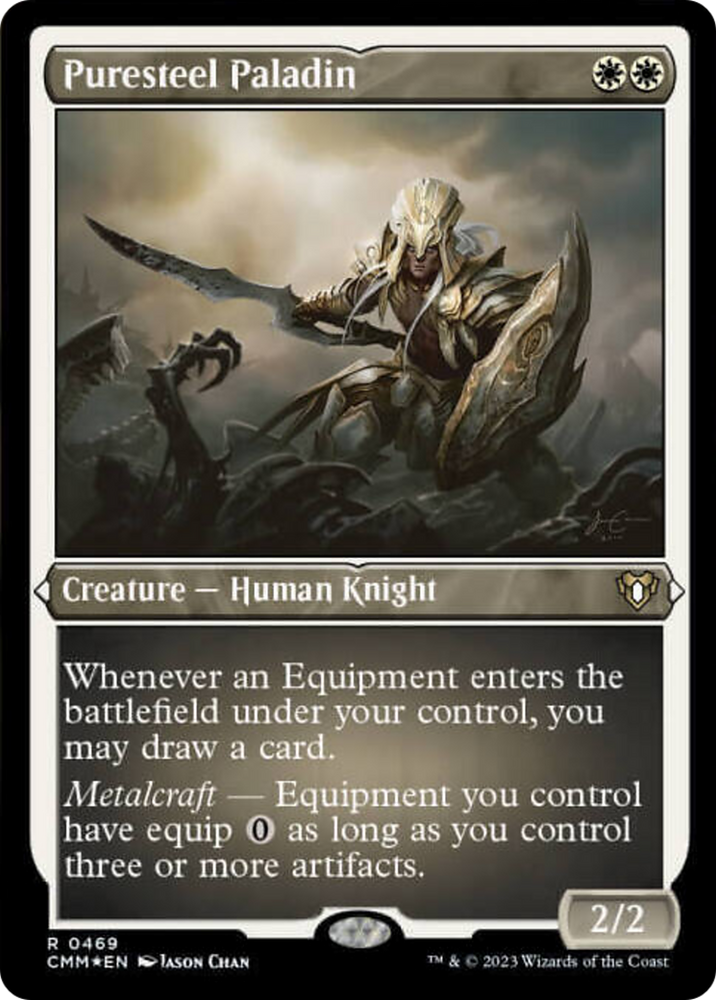 Puresteel Paladin (Foil Etched) [Commander Masters] 
