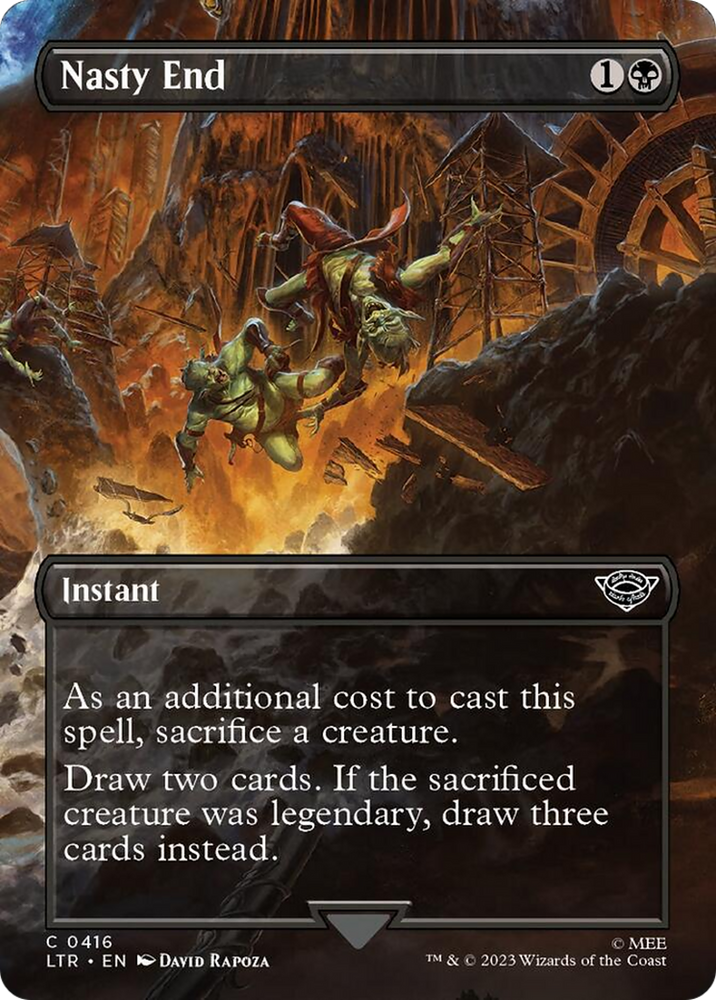 Nasty End (Borderless Alternate Art) [The Lord of the Rings: Tales of Middle-Earth] 