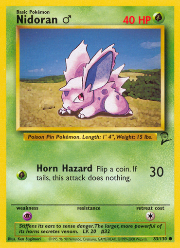 Nidoran (83/130) (Male) [Base Set 2] 