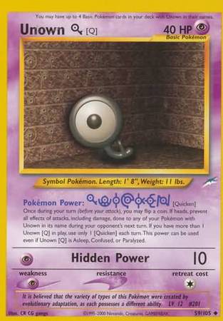 Unown [Q] (59/105) [Neo Destiny Unlimited] 
