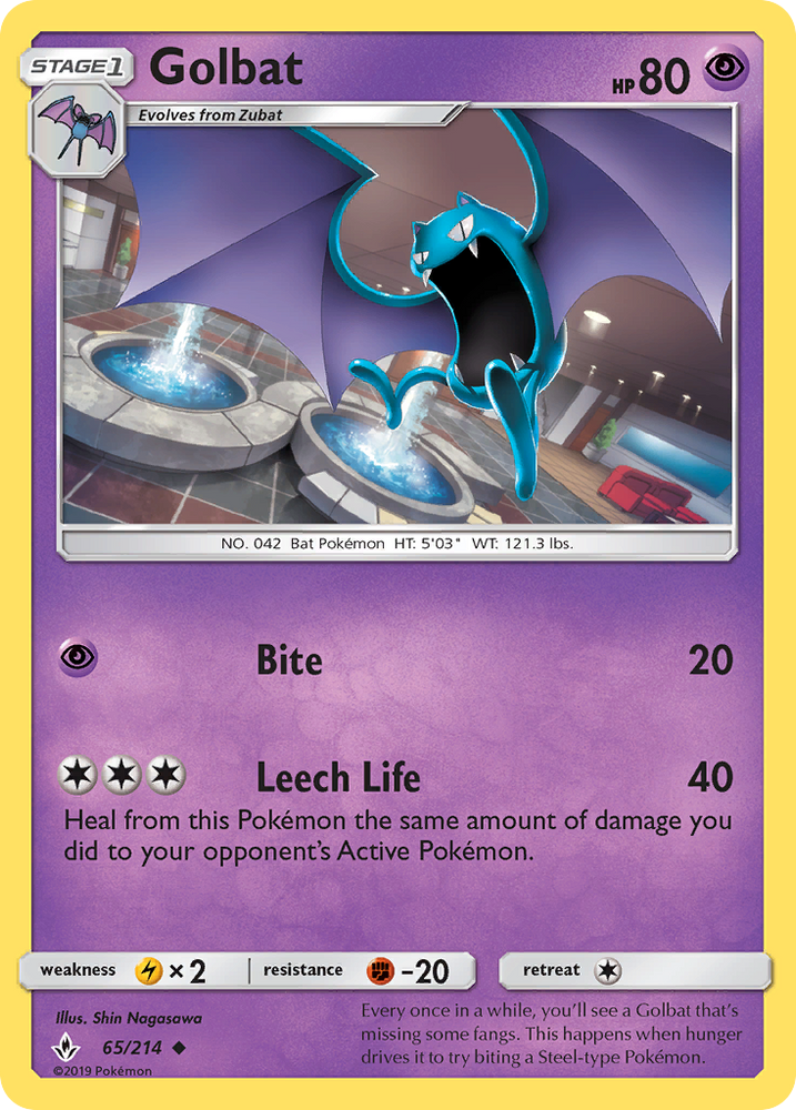 Golbat (65/214) [Sun &amp; Moon: Unbroken Bonds] 