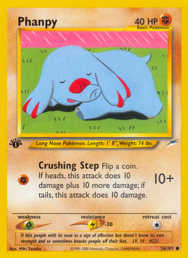 Phanpy (76/105) [Neo Destiny 1st Edition] 