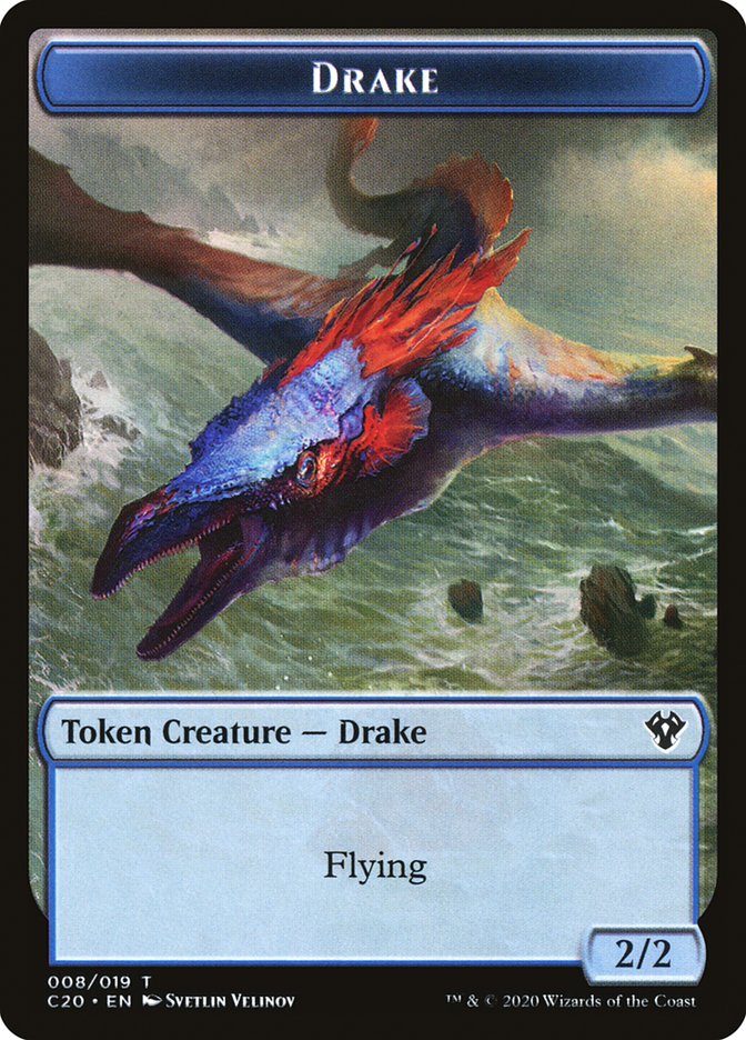 Human Soldier (005) // Drake Double-Sided Token [Commander 2020 Tokens] 