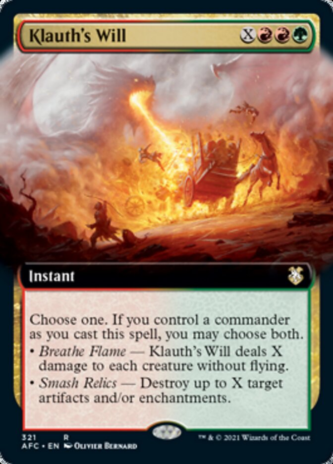Klauth's Will (Extended Art) [Dungeons &amp; Dragons: Adventures in the Forgotten Realms Commander] 