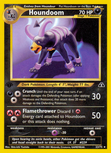 Houndoom (23/75) [Neo Discovery 1st Edition] 