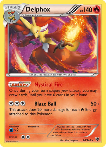 Delphox (26/146) (Cosmos Holo) (Blister Exclusive) [XY: Base Set] 