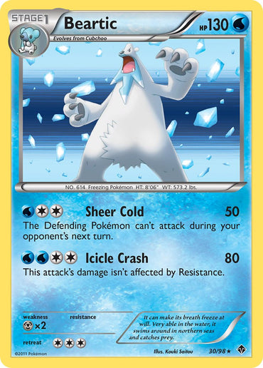 Beartic (30/98) (Cosmos Holo) (Blister Exclusive) [Black &amp; White: Emerging Powers] 