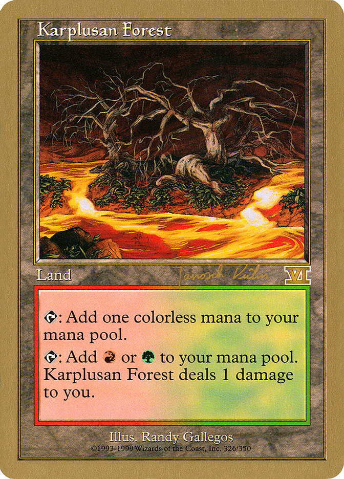 Karplusan Forest (Janosch Kuhn) [World Championship Decks 2000] 