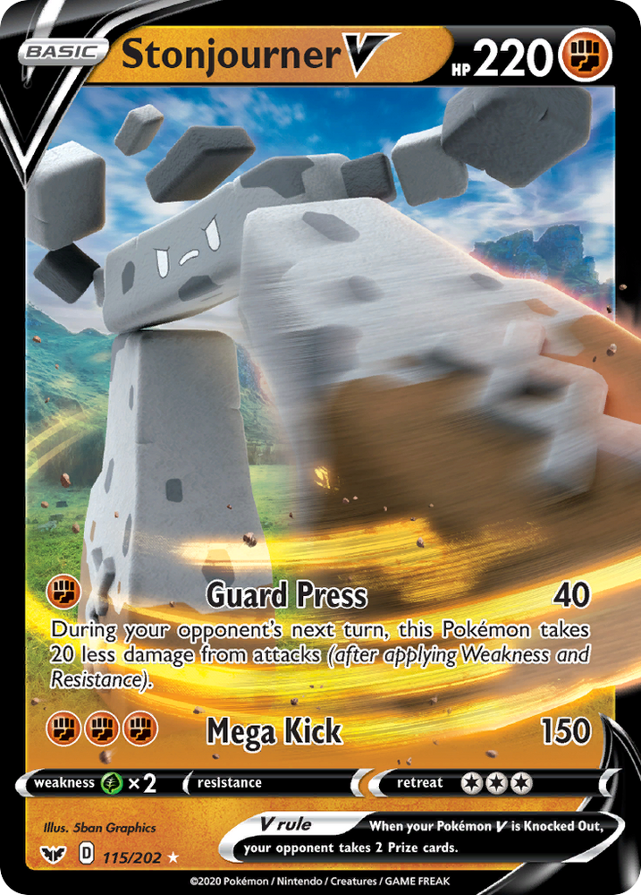 Stonjourner V (115/202) [Sword &amp; Shield: Base Set] 