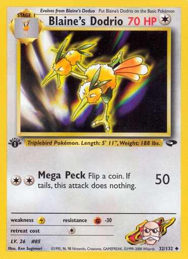 Blaine's Dodrio (32/132) [Gym Challenge 1st Edition] 