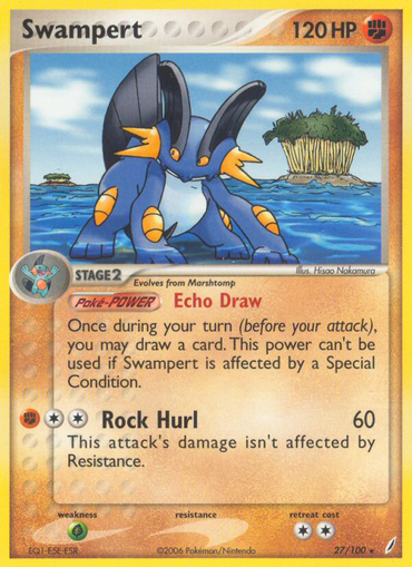 Swampert (27/100) [EX: Crystal Guardians] 