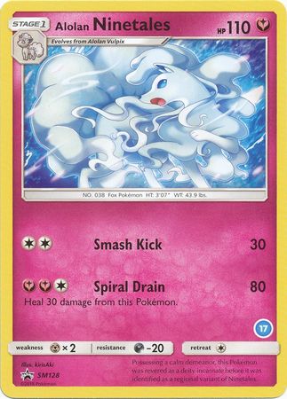 Alolan Ninetales (SM128) (Exclusive Deck #17) [Sun &amp; Moon: Trainer Kit - Alolan Ninetales] 