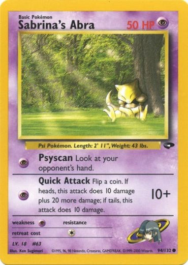Sabrina's Abra (94/132) [Gym Challenge Unlimited] 