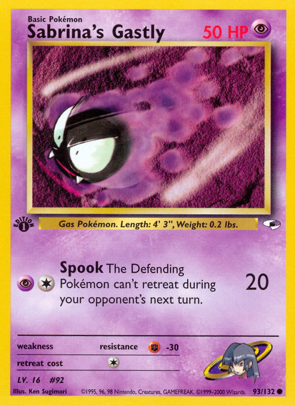 Sabrina's Gastly (93/132) [Gym Heroes 1st Edition] 
