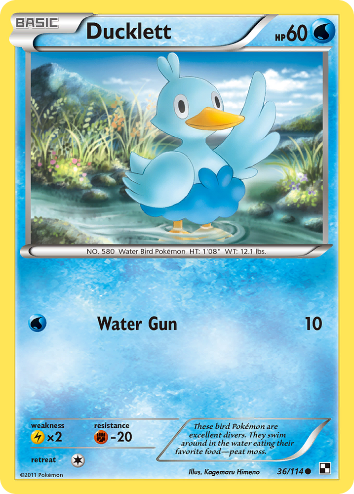 Ducklett (36/114) [Black &amp; White: Base Set] 