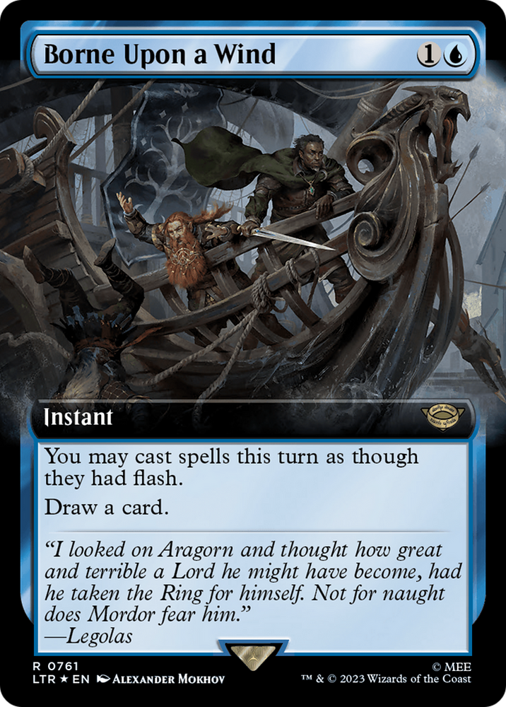 Borne Upon a Wind (Extended Art) (Surge Foil) [The Lord of the Rings: Tales of Middle-Earth] 