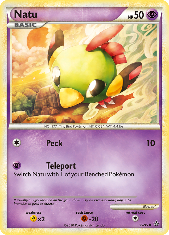 Natu (55/95) [HeartGold &amp; SoulSilver: Unleashed] 