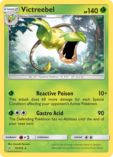 Victreebel (15/214) [Sun &amp; Moon: Unbroken Bonds] 