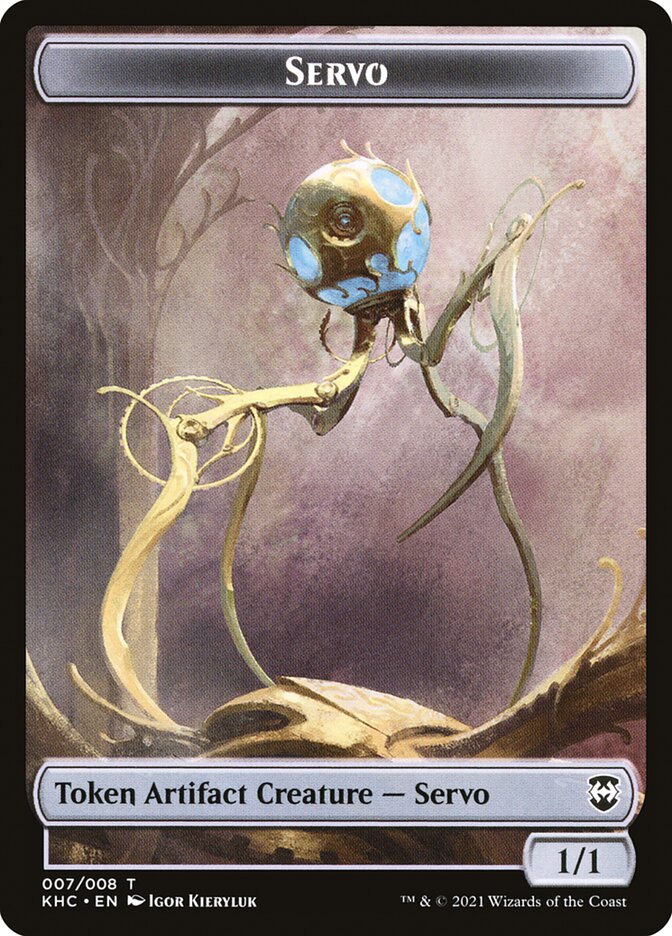 Elf Warrior // Servo Double-Sided Token [Kaldheim Commander Tokens] 