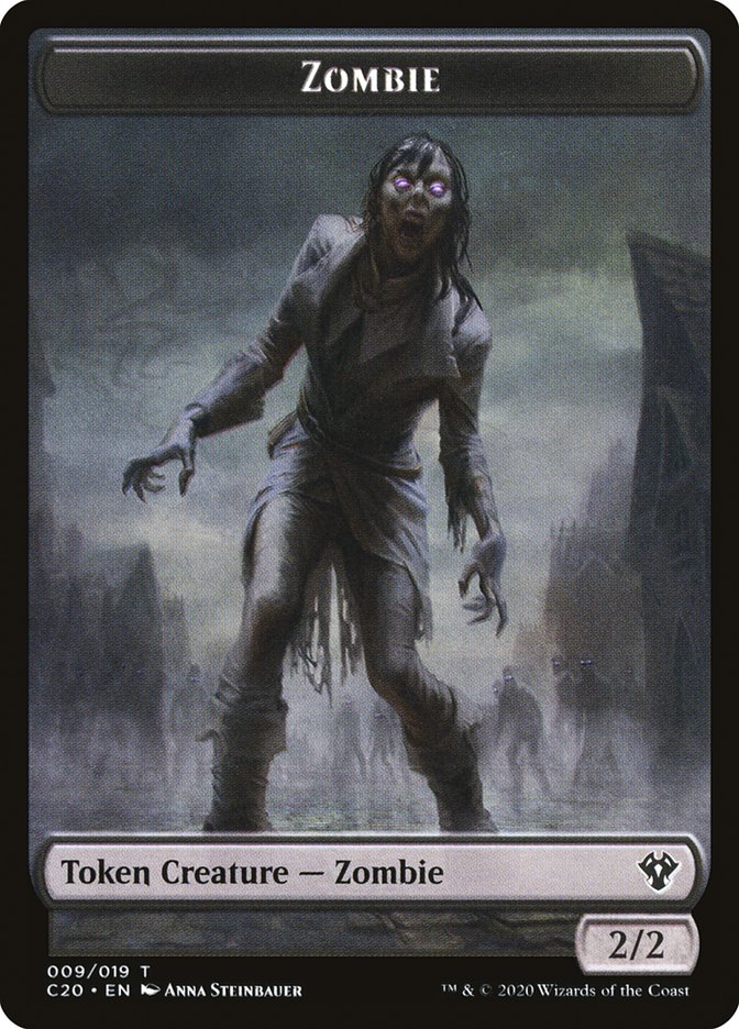 Human Soldier (004) // Zombie Double-Sided Token [Commander 2020 Tokens] 