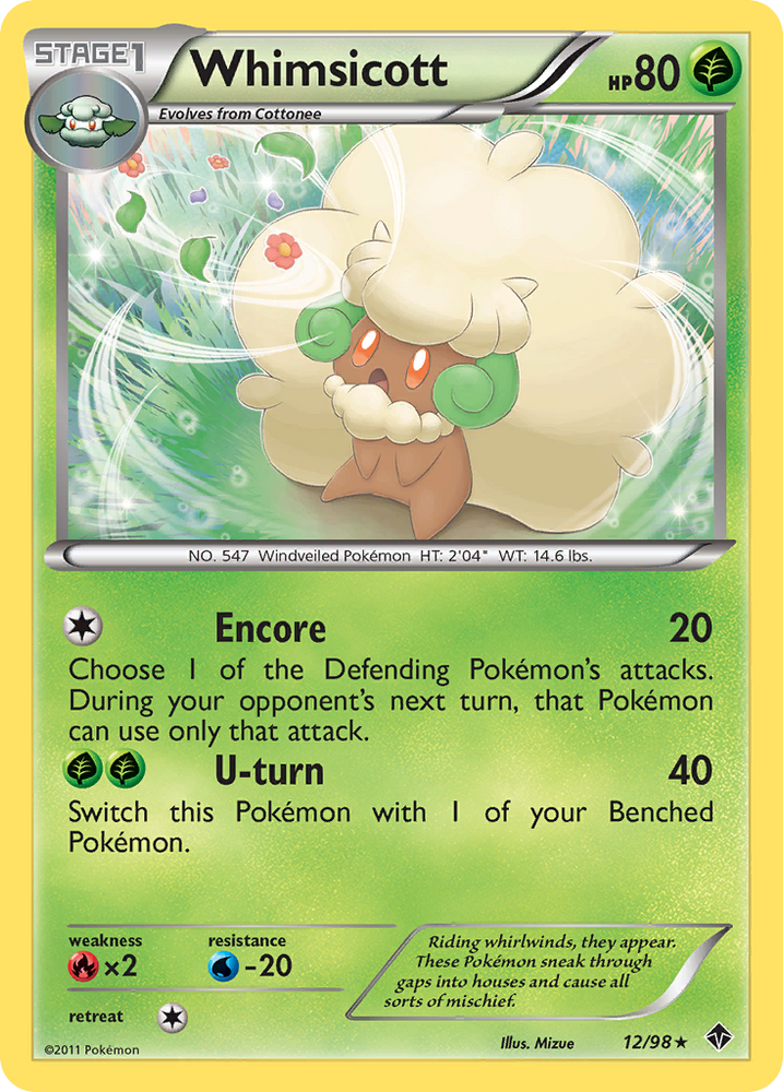 Whimsicott (12/98) [Black &amp; White: Emerging Powers] 